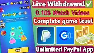 Live Withdrawal Of Lucky Unscrew App | 0.10$ Watch Video Ads | New PayPal earning app in india |