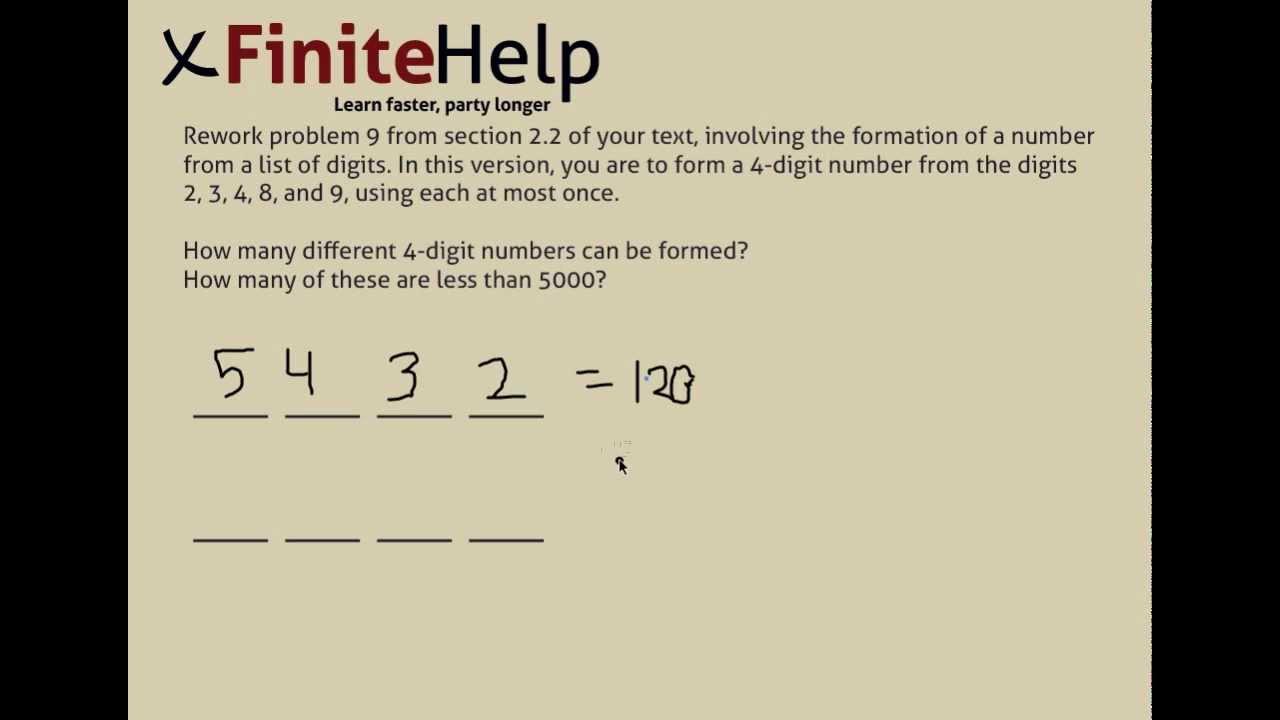 Less the number of. Forming 3 digit numbers. how to decompose a four-digit number into python digits.