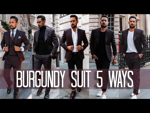 Porto Filo 2-piece Burgundy Men's Slim Fit Suit – Portofilo Suits