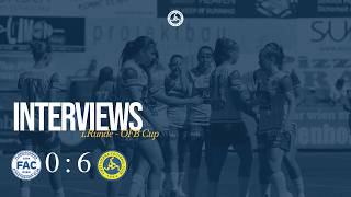 ÖFB Women's Cup I Round 1 - Interviews I Floridsdorfer AC - First Vienna FC 1894