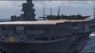 航空母艦 翔鶴の動画【002】（Aircraft carrier SHOKAKU 002/Авианосец shokaku 002_Бурные волны）