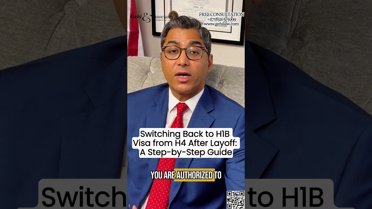 Switching Back To H1B Visa From H4 After Layoff A Step By Guide US Immigration Lawyer