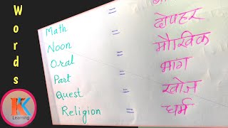 Vocabulary/Words Meaning/शब्दार्थ। How to Learn English Words