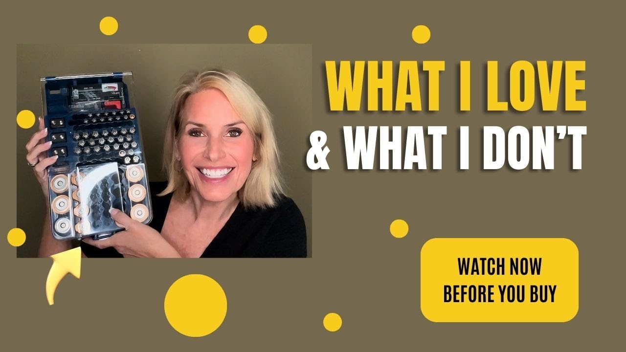 THE BATTERY ORGANIZER and Tester with Cover, Battery Storage Organizer