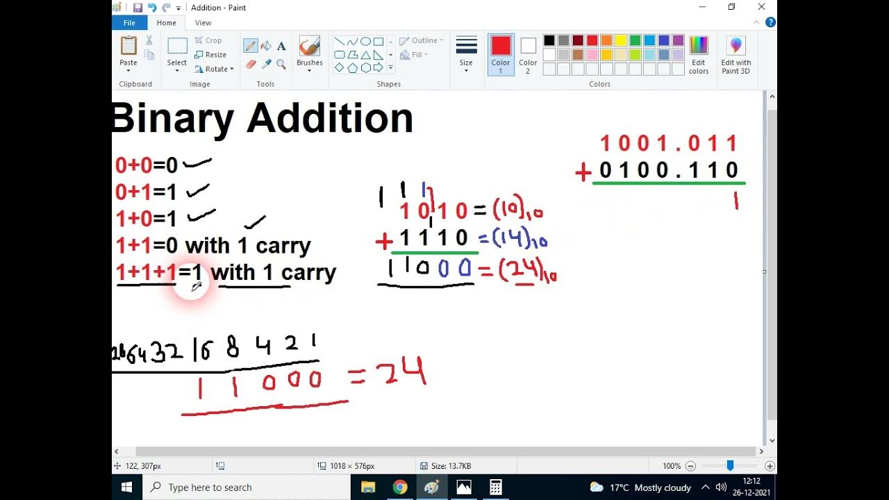Binary Addition and Subtraction Explained (with Examples) | Rohit shanu ...