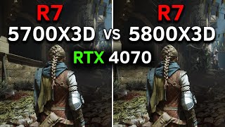 Ryzen 7 5700X3D vs Ryzen 7 5800X3D | RTX 4070 | Test In 12 Games | 2024