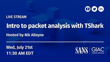 Intro to packet analysis with TShark