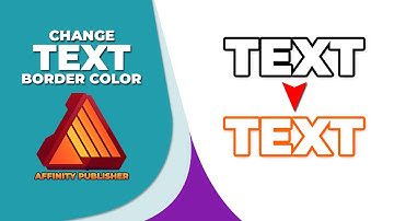 How to change text border color in affinity publisher