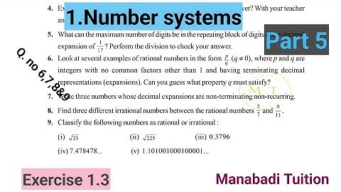 9th class maths| Chapter 1| 👩‍🏫Number systems| 💁‍♀️Exercise 1.3| Q no 6,7,8&9| part 5|with notes|