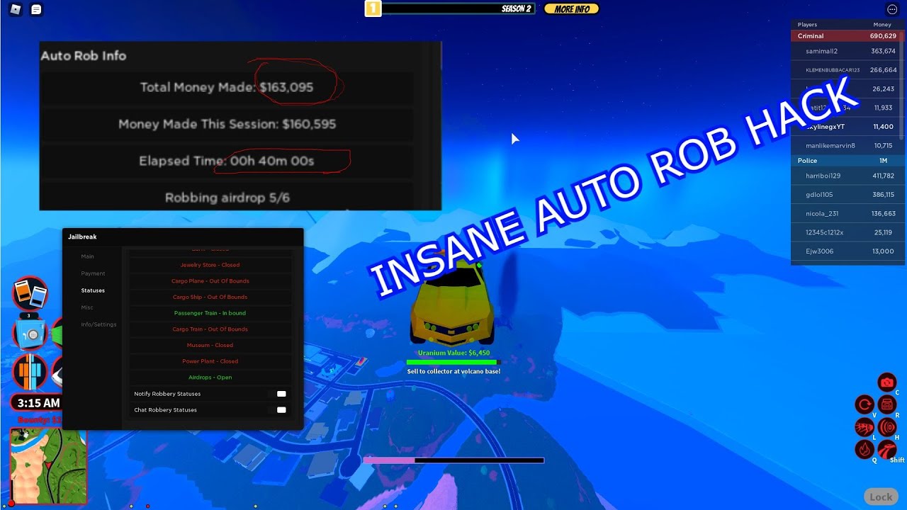 NEW INSANE JAILBREAK HACK, AUTOROB,KILLAURA,TELEPORT,+MORE!