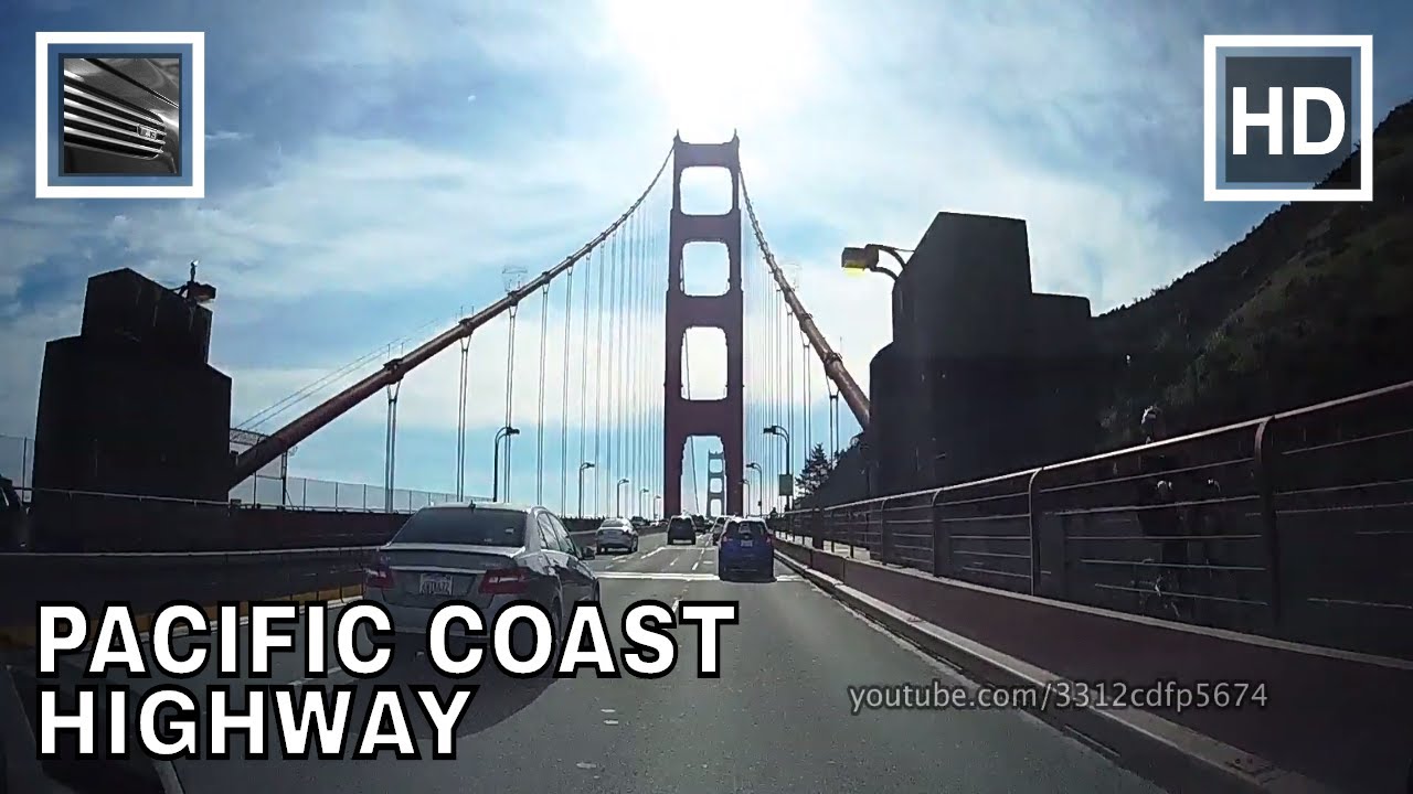 Driving Pacific Coast Highway, Ca 1,  San Francisco To Santa Cruz
