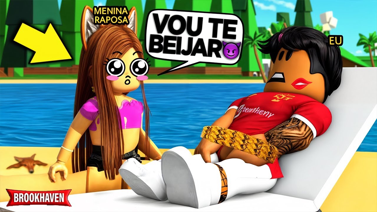 ACORDEI PRESO em UMA ILHA COM a MENINA RAPOSA APAIXONADA e ISSO ACONTECEU... BROOKHAVEN RP Roblox