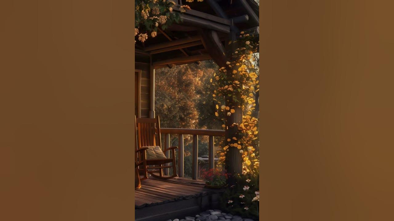 Cozy Porch Spring Time  #ambience #livewallpaper #animationart #relaxingmusic #jazz #spring #cozy