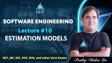 #10 Estimation Models | Software Engineering By Pankaj Mishra Sir | CS/IT | NET/JRF/NIC/KVS
