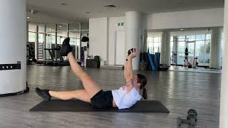 Dumbbell Flutter Kicks