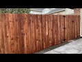 New cedar fence installed