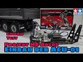 Spindeleinheit montieren - Tamiya ACU-01 für Muldenkipper - Tamiya Hinterkipper MB Arocs 3348 4151