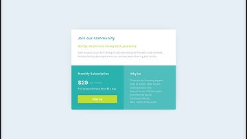 Single price grid component using HTML & CSS | Time lapse