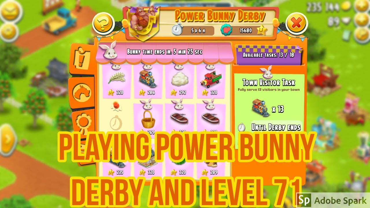 Playing Power Bunny Derby / Level 71