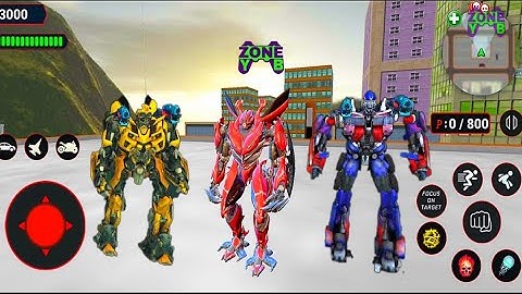 Autobot Transformers Grand Robot Multiple Transform City Attack Game 2021 - Android Gameplay