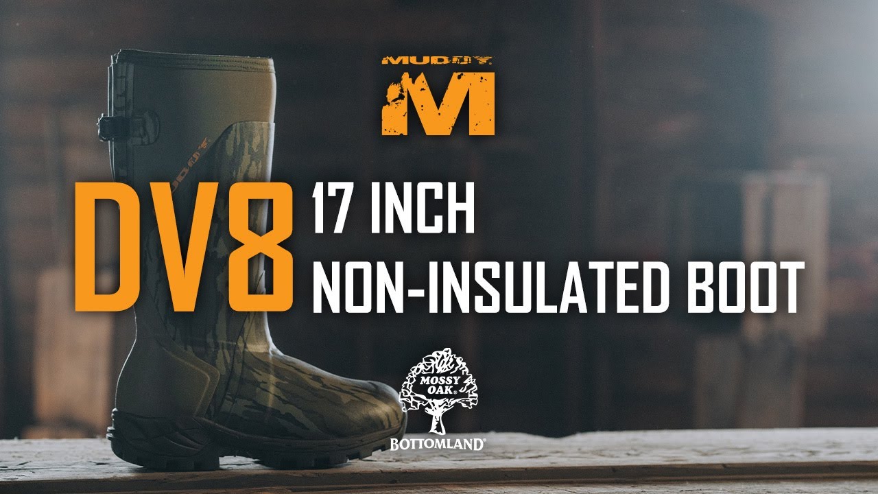 Muddy DV8 17 inch Non Insulated Boot - Mossy Oak Bottomland