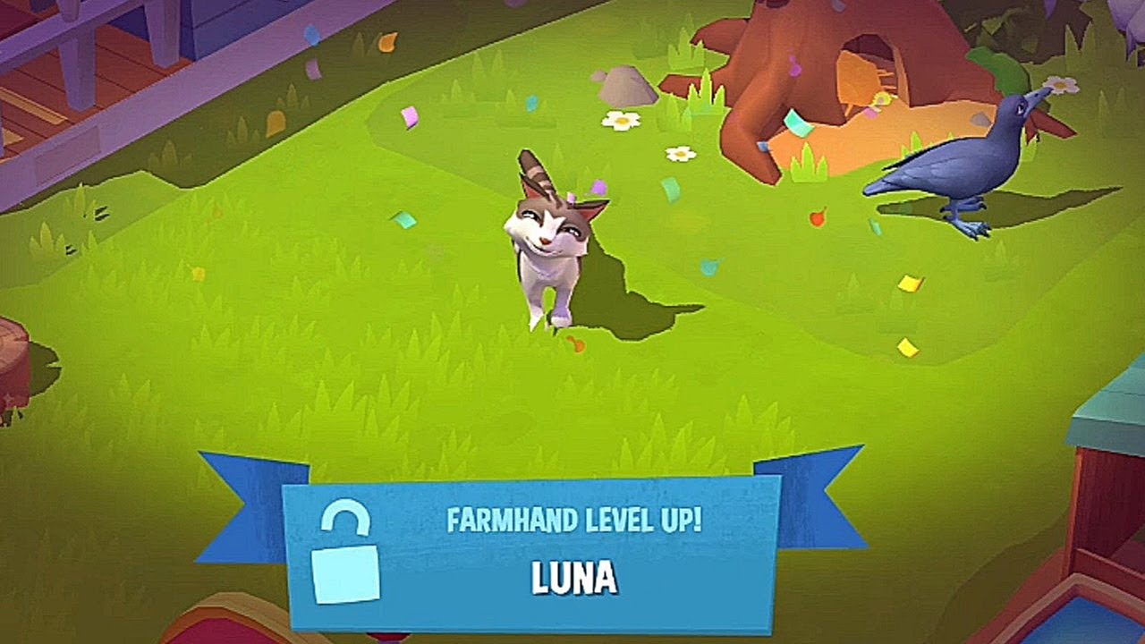 Farmville 3 levelup Luna the cat - YouTube