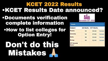 KCET 2022 RESULTS|KCET 2022 MARKS V/S RANK|KCET 2022 DOCUMENTS VERIFICATION PROCESS|@ManojPN