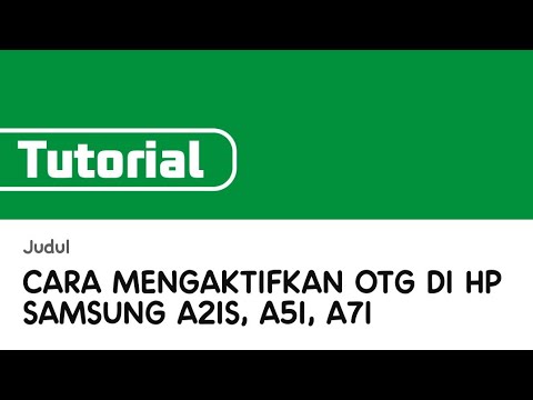 CARA MENGAKTIFKAN OTG DI HP SAMSUNG A21S, A51, A71 - YouTube