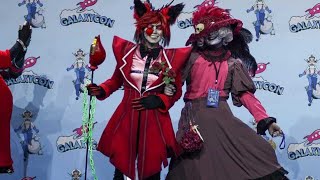 Rosie and Alastor in GalaxyCon OKC Cosplay Contest! with @Radiogirl1931