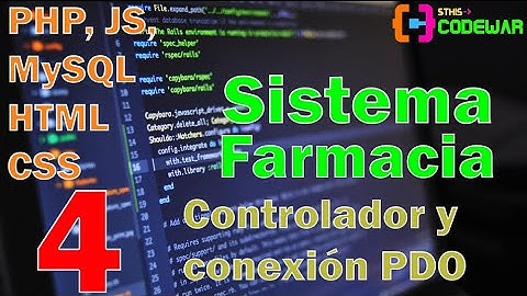 4. Controladores y conexión PDO POO - Sistema Farmacia PHP JS MYSQL HTML CSS
