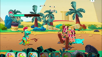 Playin Dino Bash 2 travel through time