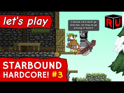 Starting a Colony on Scottish Alpaca Planet! - Let's play Starbound 1.0 Hardcore ep 3 - 동영상