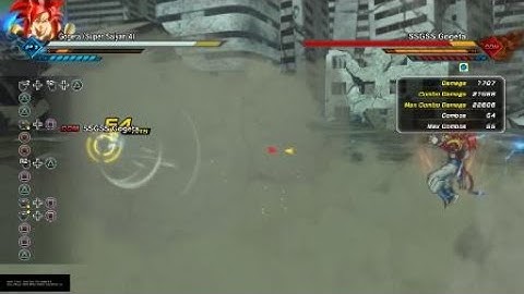 DBXV2 New SS4 Gogeta Meteor Crash tech combo (ANDANCED VERY HARD Online)