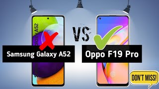 Oppo F19 Pro vs Samsung Galaxy A52 full comparison video