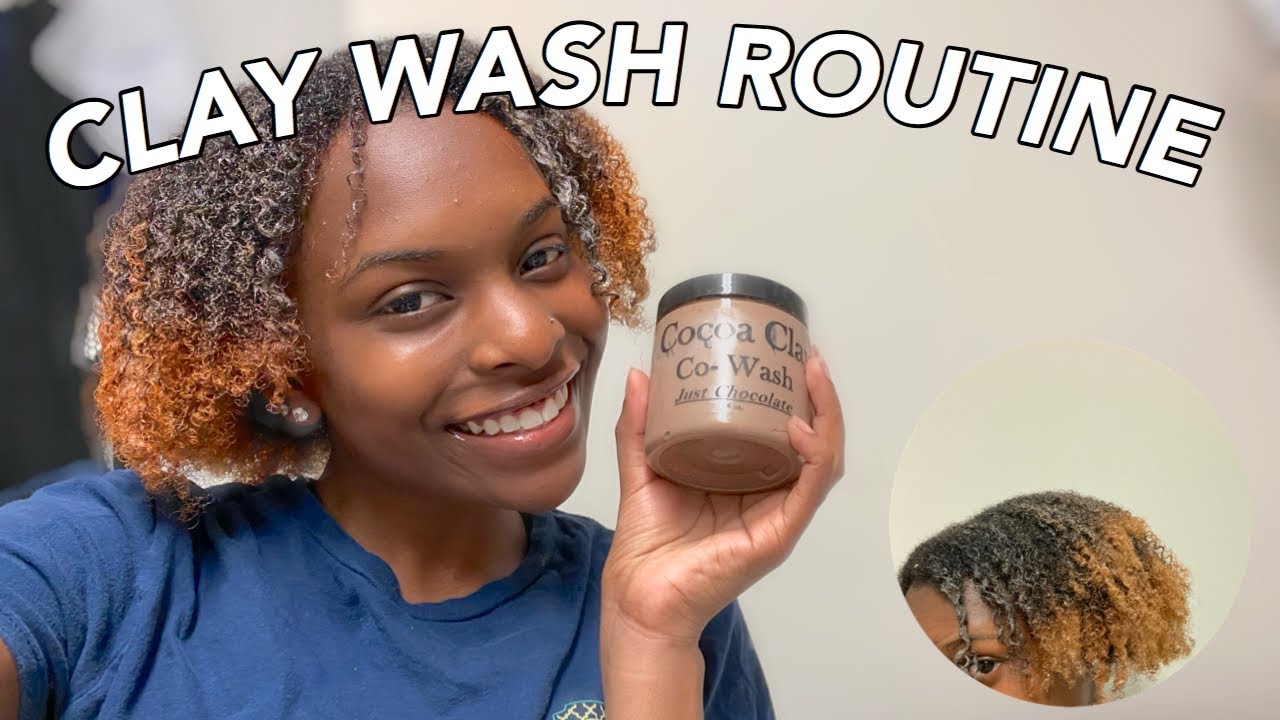 NATURAL HAIR CLAY WASH ROUTINE (wash day) clay mask for hair growth