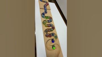 The Sounds of Wood and Marbles ASMR ☆ The Relaxing Curve Course ①