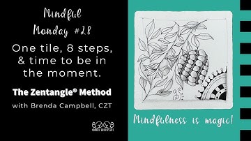 Mindful Monday #28: Easy, Beginner tiles created using the Zentangle® Method of drawing.
