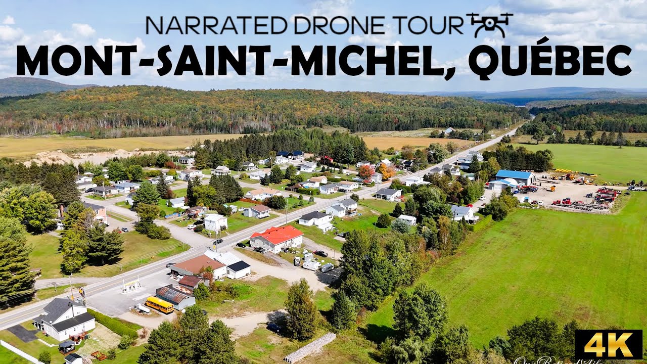 ⚜️ Mont-Saint-Michel in Autumn  | Stunning 4K Drone Views of Québec’s Hidden Gem 🇨🇦 | DJI Mini 4 Pro