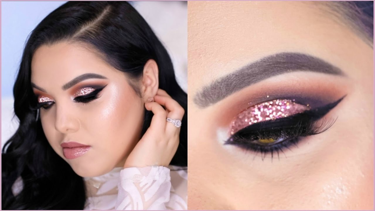 Glitter Cut Crease PROM MAKEUP TUTORIAL YouTube