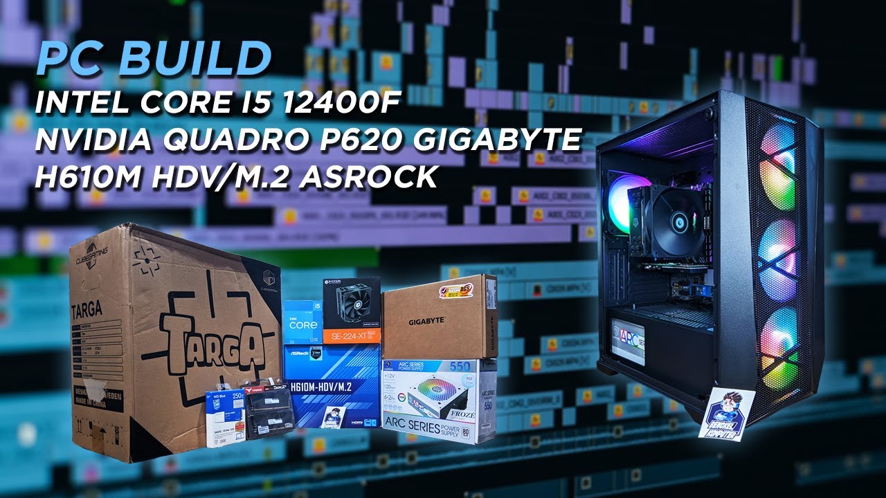 INTEL CORE I5 12400F - H610M HDV/M.2 ASROCK - QUADRO P620 2GB 