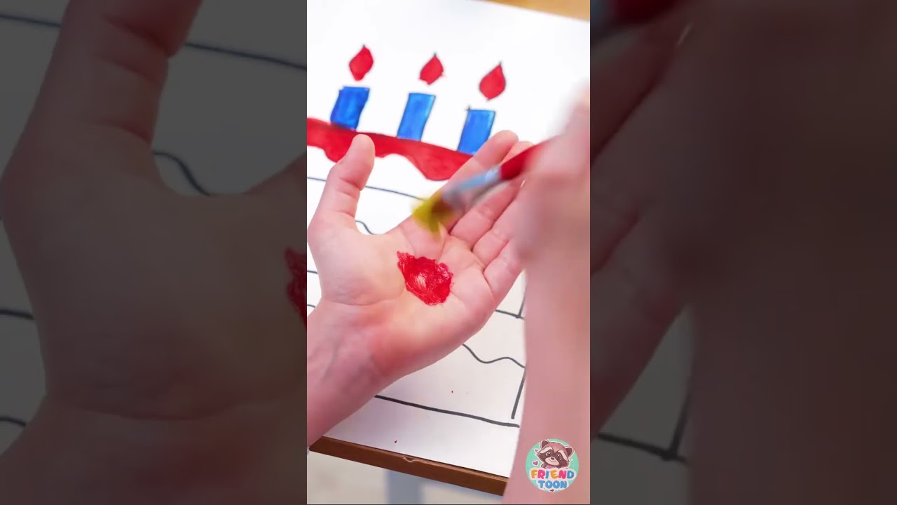 🟡 I Mixed YELLOW and RED and WHOA! Orange! 🧡😱 #kids #art