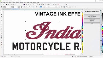 Vintage Ink T-Shirt Design Effect in CorelDRAW