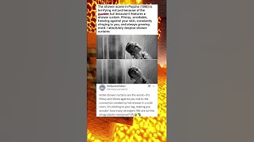 Thumbnail of The scene in Psycho (1960) is terrifying because it features a shower curtain. Flimsy, unreliable,