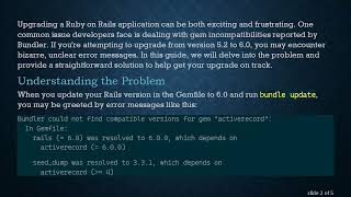 Famous Resolving Gem Incompatibilities in Ruby on Rails: A Guide to Bundler Issues Net Worth