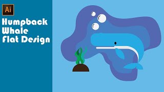 Flat Design in Illustrator | Humpback Whale