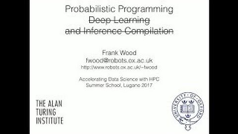 Accelerating Data Science with HPC: Probabilistic Programming, Wood