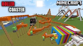 I Made Huge Roller Coaster / Amusement Park In Minecraft screenshot 5