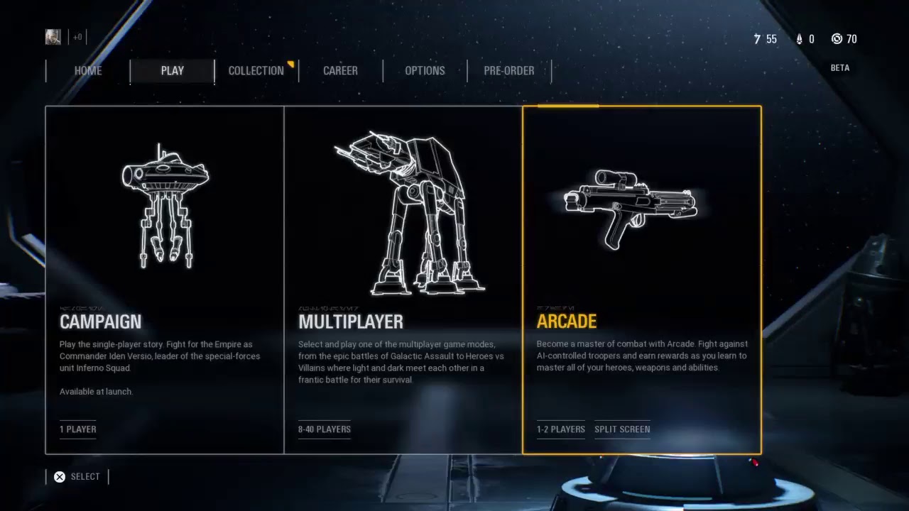 Star Wars Battlefront II Beta: Menu Review - YouTube