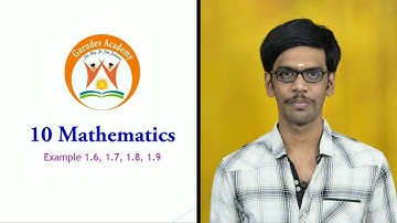 10 Maths Relations and Functions Part 3 ( Example 1.6, 1.7, 1.8, 1.9)