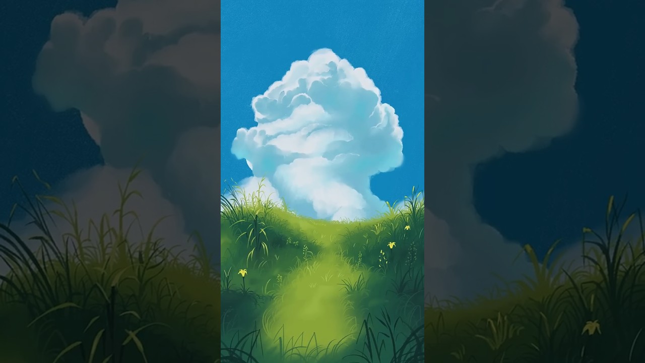 How to DRAW Ghibli Style Grass 